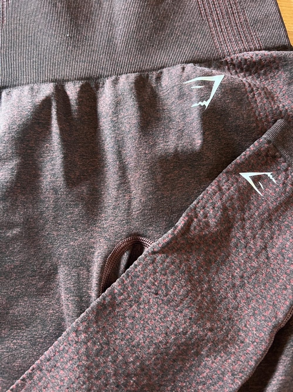 Gymshark VITAL Seamless 2.0 Heather Red / Maroon Leggings - Small